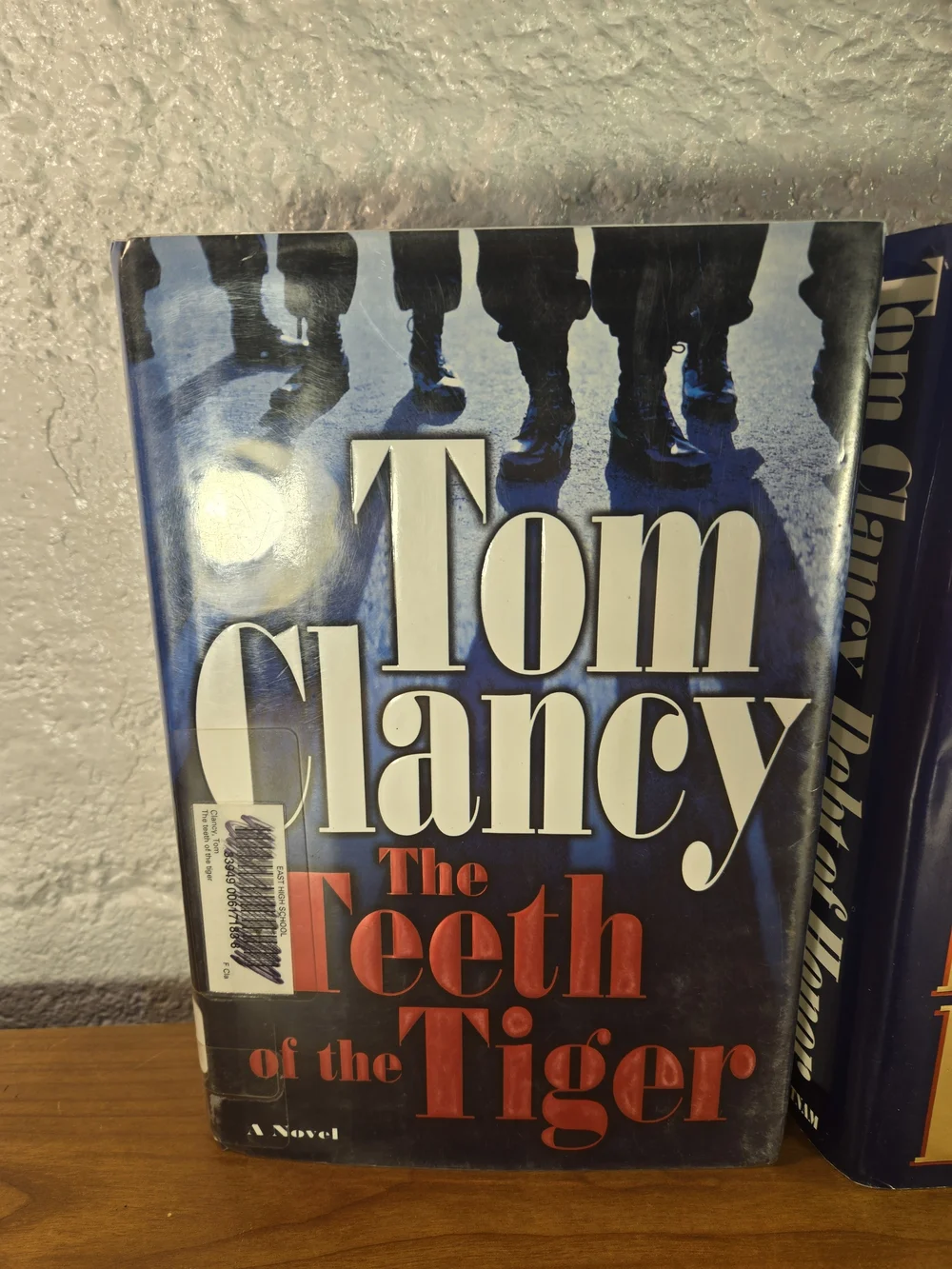 Lot of 2 Tom Clancy Books Hardcover w/DJ-  Teeth Tiger & Debt of Honor